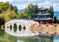 Parc de jade au printemps, Lijiang, Chine