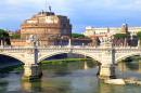 Ponte Sant’Angelo Ponte et le château, Rome, Italie