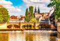 River Pegnitz à Nuremberg, Allemagne