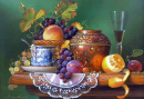 Nature morte de fruits sur une table