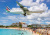 Airbus d’Air France atterrissant à l’aéroport de Sint Maarten