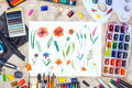 Aquarelle Fleurs