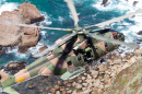 Hélicoptère militaire au Portugal