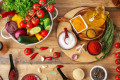 Différentes épices et produits