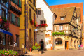 Maisons typiques dans le village de Riquewihr
