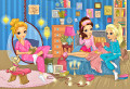 Filles à une soirée pyjama