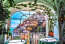 Dîner avec une belle vue à Positano