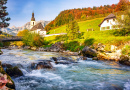 Ramsauer Ache River, Bavière, Allemagne
