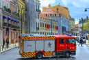 Camion de pompiers à Lisbonne, Portugal