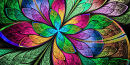 Fleur fractale multicolore