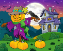 Halloween Scarecrow Theme Image 4 - Eps10 Vector Illustration.