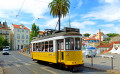 Antique Tram à Lisbonne, Portugal