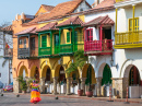 Balcons colorés à Carthagène, Colombie