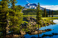 Lac Sparks et South Sister Mountain, Oregon