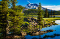 Lac Sparks et South Sister Mountain, Oregon