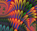 Oeuvre fractale colorée abstraite