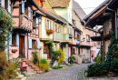 Maisons à colombages à Eguisheim, Alsace, France