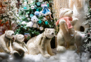 Famille d’ours polaires, décoration de Noël