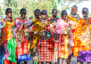 Femmes Masaï avec des souvenirs, Kenya