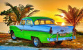 Ford Fairlane sur la plage, Cuba