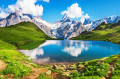 Lever de soleil au-dessus du lac de Bachalpsee