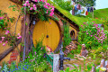 Cabanes de Hobbit à Hobbiton, Nouvelle-Zélande