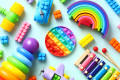 Jouets colorés pour enfants