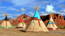 Tentes indiennes près de Moab, Utah, États-Unis