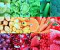 Collage de fruits et légumes