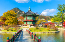 Automne au palais de Gyeongbokgung, Séoul, Corée