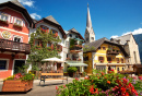 Place de la ville de Hallstatt, Autriche