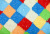 Couverture au crochet multicolore