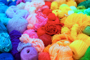 Pelotes de laine colorées