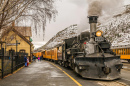 Durango Train at Durango station in the winter
