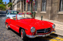 Mercedes cabriolet rouge à Funchal, Madère