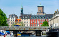 Vue de Copenhague depuis les canaux, Danemark