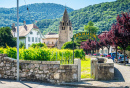 Entrée d’un vignoble à Aigle, Suisse