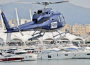 Transfert en hélicoptère au salon nautique de Gênes, Italie