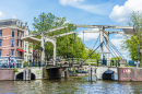 Un pont mobile à Amsterdam, aux Pays-Bas