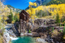 Moulin historique à Crystal Ghost Town CO, États-Unis