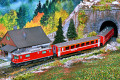 Maquette de train Swiss Bernina Express, Florence, Italie