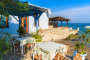 Taverne grecque typique sur l’île de Samos