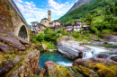 Lavertezzo Village, Tessin, Suisse