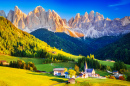 Paysage des Dolomites, Tyrol du Sud, Alpes italiennes