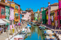 Rues de Burano, Venise, Italie