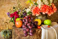 Nature morte aux fruits et aux fleurs