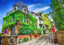 Rue du quartier de Montmartre, Paris, France