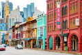 Magasins et logements à Chinatown, Singapour