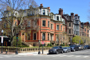 Maisons victoriennes en grès brun, Back Bay, Boston