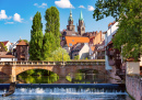 Pont sur la rivière Pegnitz à Nuremberg, Allemagne